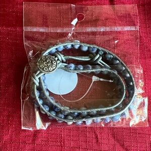 Purple Beaded Wrap Bracelet